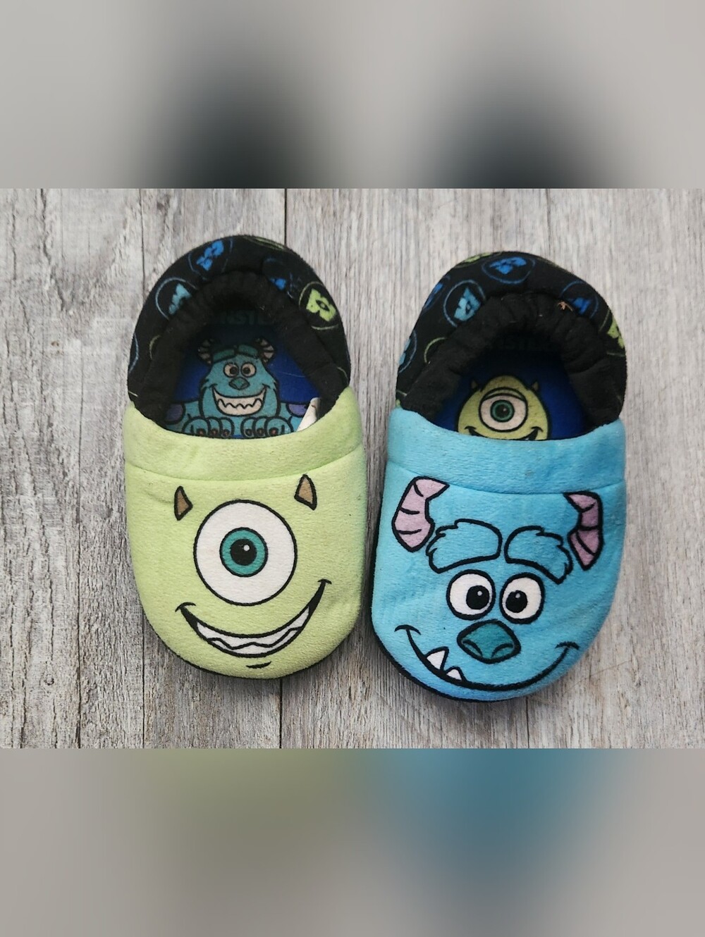 Disney Pixar Monsters Inc. Mike & Sulley Toddler Slippers
